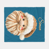 Cute Faux Yarn Christmas Santa crochet  Fleecedecke (Vorderseite (Horizontal))