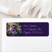 Cute February Hedgehog with Amethyst Heart (Insitu)