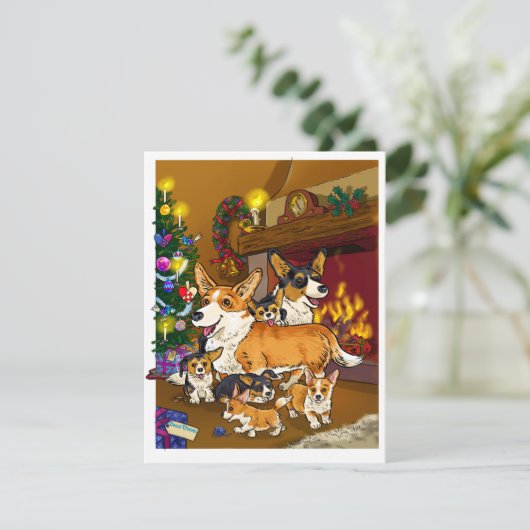 Cute Feiertagskarte (Stehend Vorderseite)