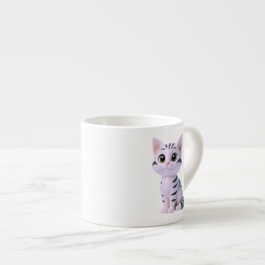 Cute Feline Character, Espressotasse (Vorderseite Rechts)