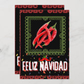 Cute feliz navidad christmas feiertagskarte (Vorne/Hinten)