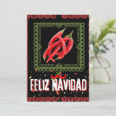 Cute feliz navidad christmas feiertagskarte (Stehend Vorderseite)