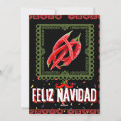 Cute feliz navidad christmas feiertagskarte (Rückseite)