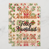 Cute feliz navidad christmas feiertagskarte (Vorne/Hinten)