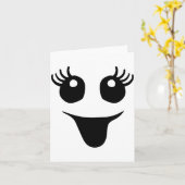 Cute Female Ghost Face Outfit For Halloween Costum Karte (Gelbe Blume)