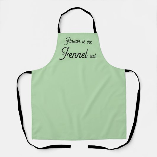 Cute Fennel Taste Test Spice Pun Schürze (Vorderseite)