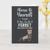 Cute Ferret Cards Pet Funny Animal Wildlife Karte (Gelbe Blume)