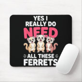 Cute Ferret Design For Men Women Kids Animal Ferre Mousepad (Mit Mouse)