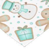 Cute Festive Christmas Gingerbread Man Tischdecke (Schrägansicht)