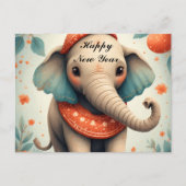 Cute Festive Elephant Postkarte (Vorderseite)