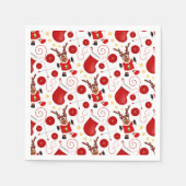 Cute Festive Red Christmas Reindeer Serviette (Vorderseite)