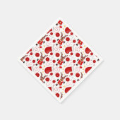 Cute Festive Red Christmas Reindeer Serviette (Ecke)