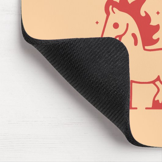 Cute Fire Horse Mousepad (Ecke)