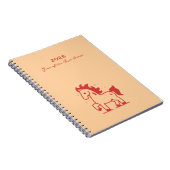 Cute Fire Horse Notizblock (Rechte Seite)