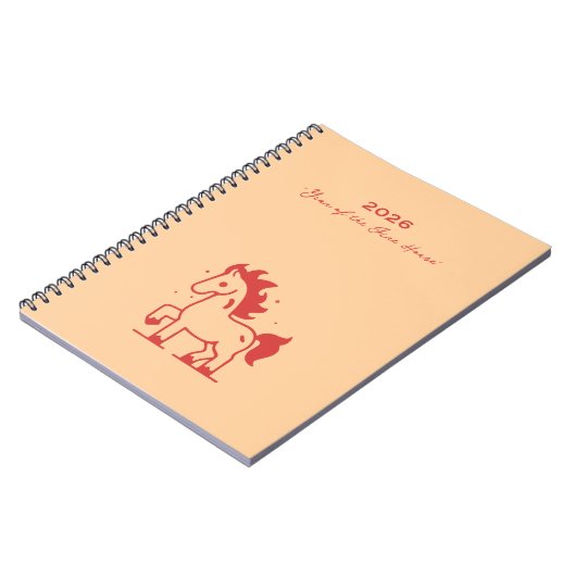 Cute Fire Horse Notizblock (Linke Seite)