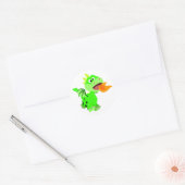 Cute Fire-Spitting Cartoon Dragon Sticker (Umschlag)