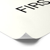 Cute First Birthday with Boho Style Onederful Poster (Ecke)