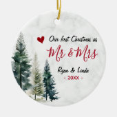 Cute first Christmas as Mr and Mrs  Keramik Ornament (Vorne)