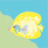 Cute Fish Aufkleber (Vorderseite)