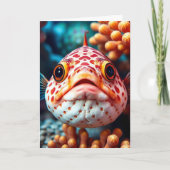 Cute Fish Close Up | Checking On You Karte (Vorderseite)