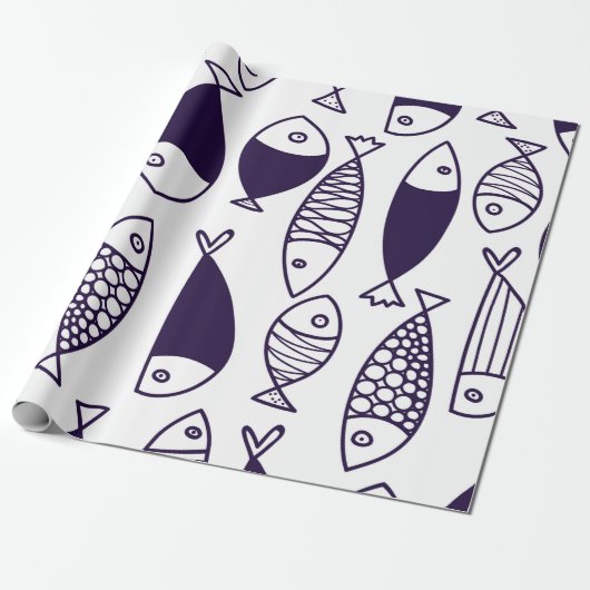 Cute fish. Kids background. Seamless pattern. Can Geschenkpapier (Ungerollt)