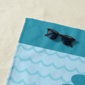 Cute Fish Waves for Days Personalized Kids Strandtuch (Beispiel)