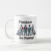 Cute FISHING & Plumbers Blues Personalize Kaffeetasse (Links)