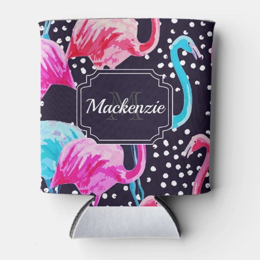Cute Flamingo Pattern Dosenkühler (Vorderseite)