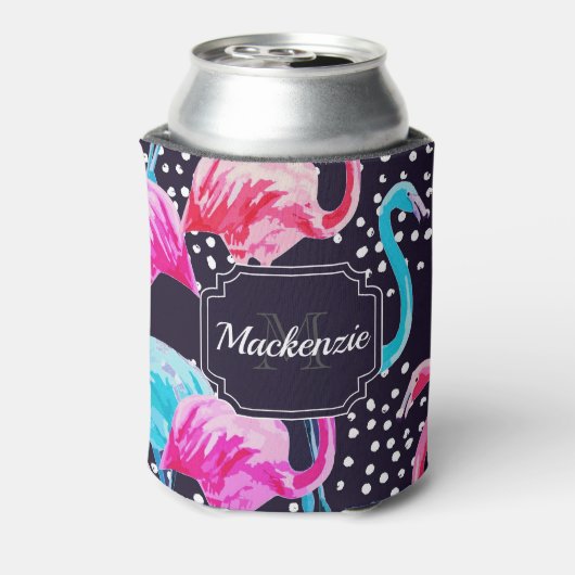 Cute Flamingo Pattern Dosenkühler (Kanne Rückseite)