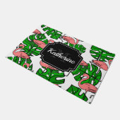 Cute Flamingo Pattern Fußmatte (Schrägansicht)