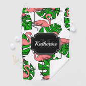 Cute Flamingo Pattern Golfhandtuch (Insitu)