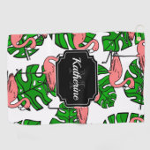 Cute Flamingo Pattern Golfhandtuch (Horizontal)