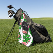 Cute Flamingo Pattern Golfhandtuch (Gras)