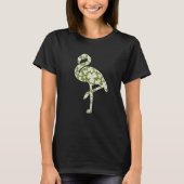 Cute Flamingo Shamrocks Irish St Patricks Day Anim T-Shirt (Vorderseite)