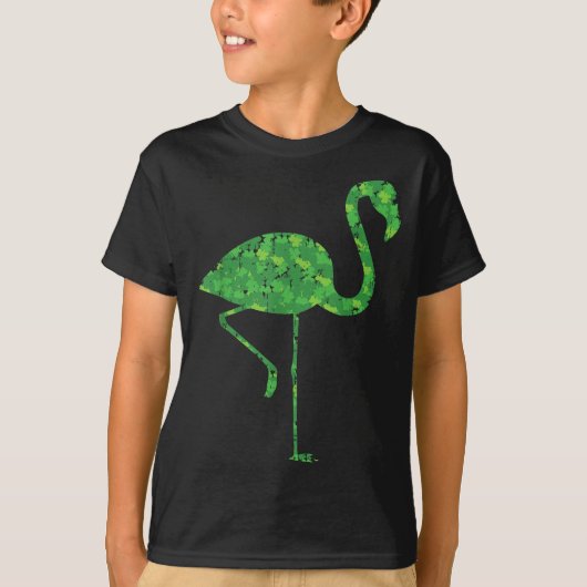 Cute Flamingo Shamrocks Shirt St Patricks Day Anim (Vorderseite)
