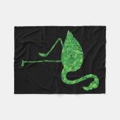 Cute Flamingo Shamrocks Shirt St Patricks Day Anim Fleecedecke (Vorderseite (Horizontal))