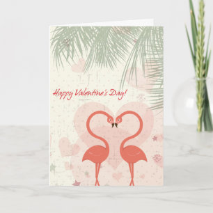 cute flamingos valentines day card feiertagskarte