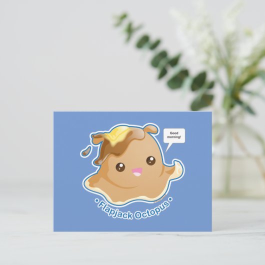 Cute Flapjack Octopus Postkarte (Stehend Vorderseite)