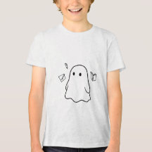 cute floating ghost with stationary