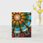 Cute Floral Abstract Vector Art Note Card Karte (Gelbe Blume)