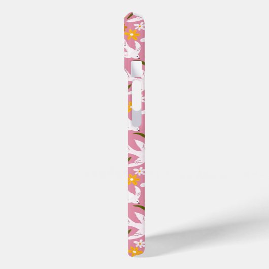 Cute Floral Bird Seamless Pattern Case-Mate iPhone Hülle (Rückseite / Links)
