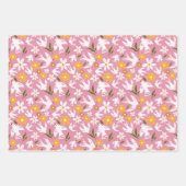 Cute Floral Bird Seamless Pattern Geschenkpapier Set (Vorderseite 3)