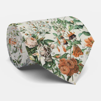 Cute Floral Botanical Drawing by Adolphe Millot Krawatte