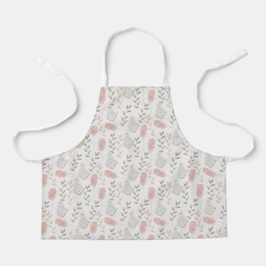 Cute Floral Botanical Pattern Apron Schürze (Vorderseite)