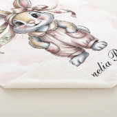 Cute Floral Bunny Girl Baby Shower Welcome Sign Sherpadecke (3/4)