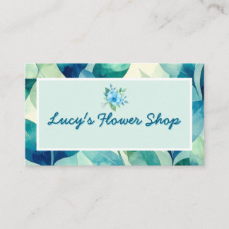 Cute Floral Design Flower Shop Business Card Visitenkarte