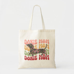 Cute Floral Doxie Mom Tote Bag Tragetasche