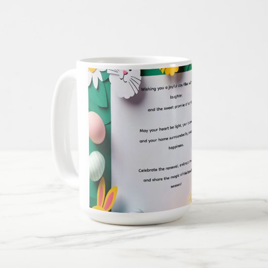 Cute Floral Easter Cup Kaffeetasse (Vorderseite Links)