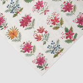 Cute Floral Folk Christmas Seidenpapier (Ausschnitt)