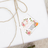 Cute floral ghost pumpkin little boo baby shower geschenkanhänger